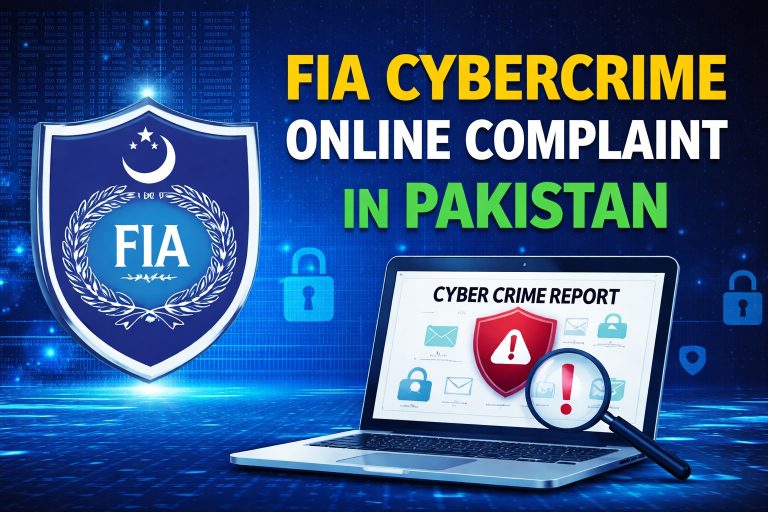 Fia cybercrime online complaint in Pakistan