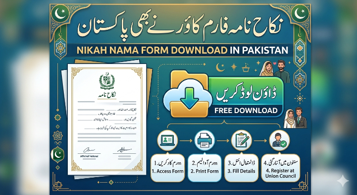 Nikah Nama Form Download in Pakistan