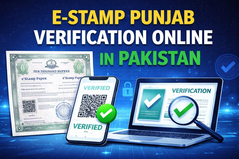 e stamp punjab verification online in pakistan
